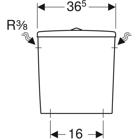 REZERVOR WC SELNOVA CU ALIMENTARE LATERALA
